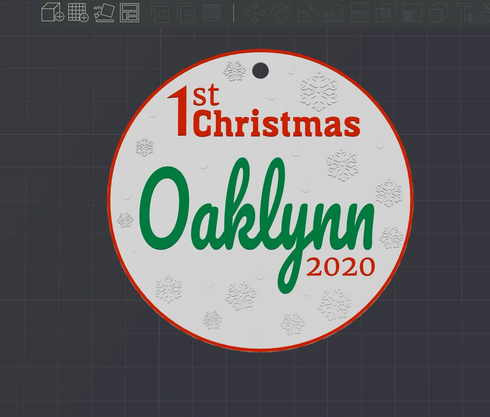 0.2 mm, Baby's 1st Christmas Ornament, photo 3 of 4 - Personalised Christmas Ornaments, Gifts & Occasions