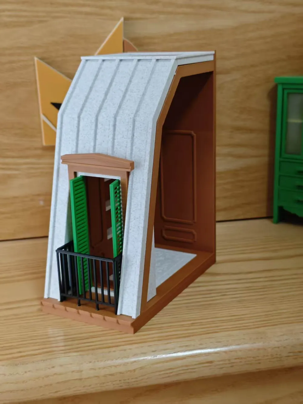 1比18阳台小屋造型书挡, photo 2 of 4 - 1比18阳台小屋造型书挡 Home Decor Items