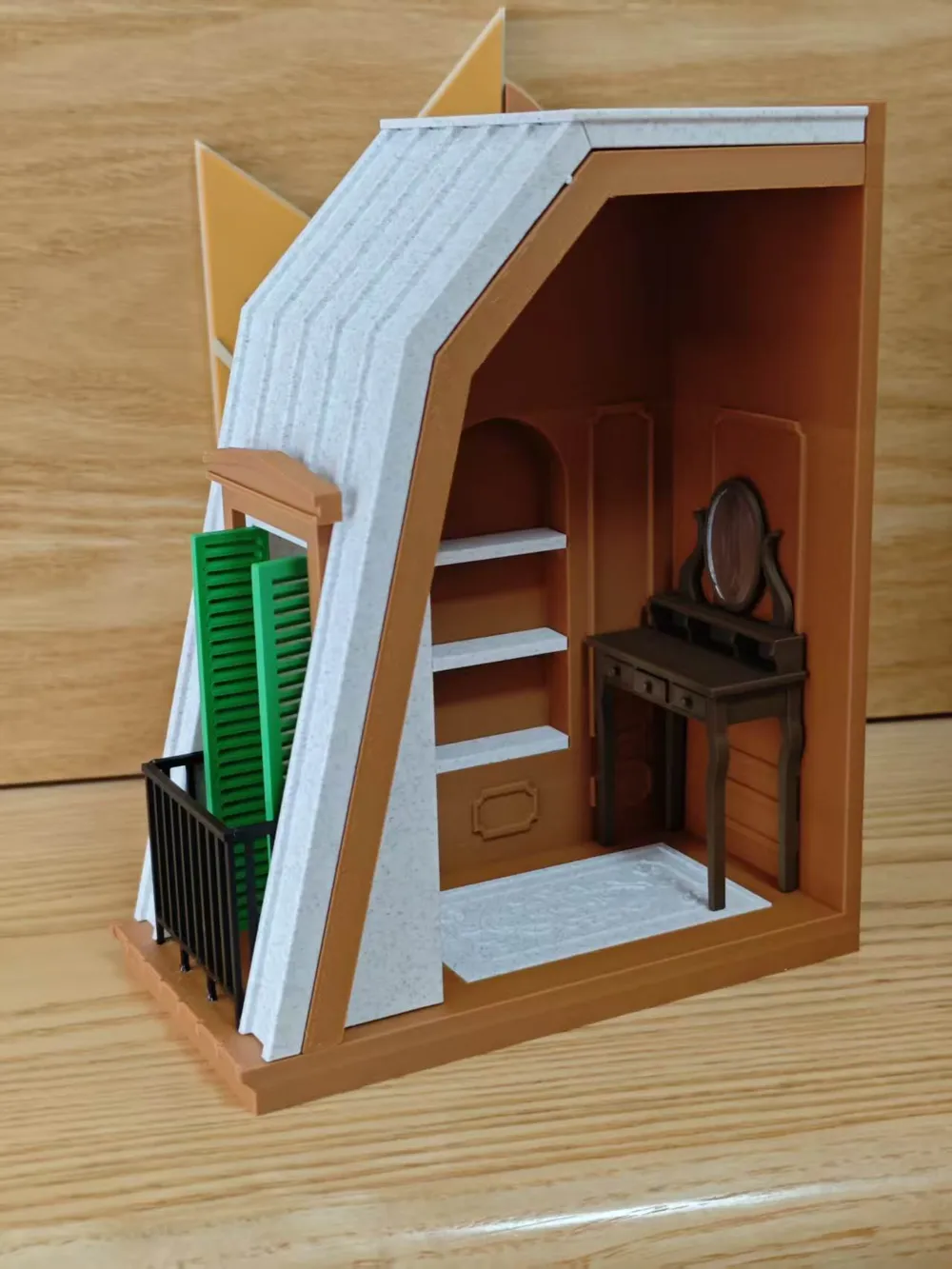 1比18阳台小屋造型书挡, photo 4 of 4 - 1比18阳台小屋造型书挡 Home Decor Items
