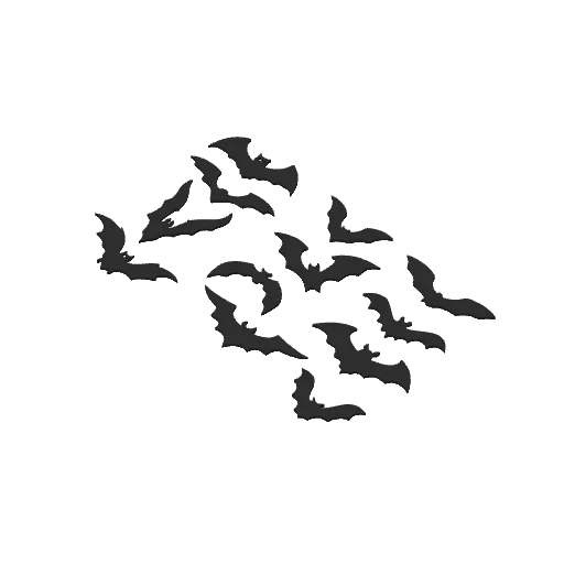12 Bat Silhouettes, Halloween Decor Collection, photo 4 of 4 - 12 Bat Silhouettes, Halloween Decor Collection Gifts & Occasions