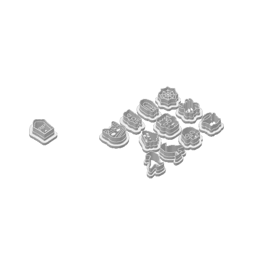 12pcs Halloween mini element polymer clay cutter, photo 3 of 3 - 12pcs Halloween mini element polymer clay cutter Art & Craft Supplies