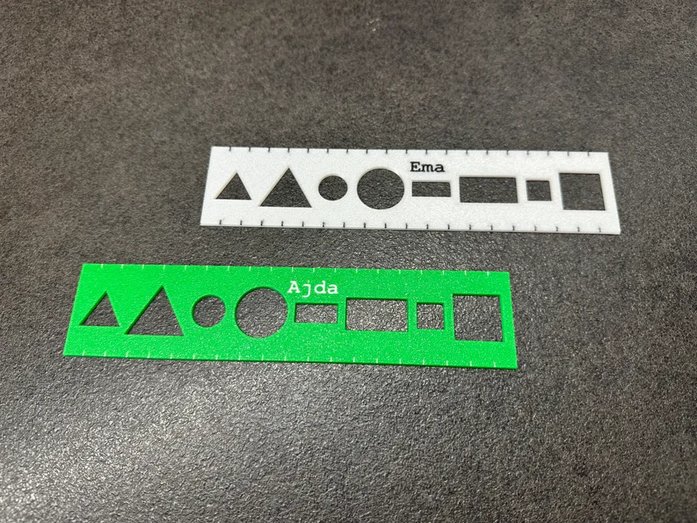 15cm Kids Ruler with Shape Stencils