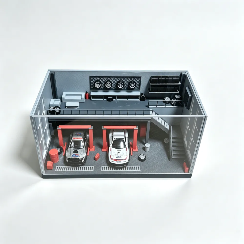 1:64 small car model auto repair shop scene model, photo 4 of 5 - Model Cars & Race Cars, garage