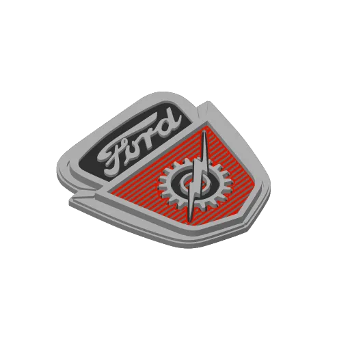 1953 to 1956 Ford F100 Hood Emblem, another view - Car Badges & Emblems, Car & Vehicle