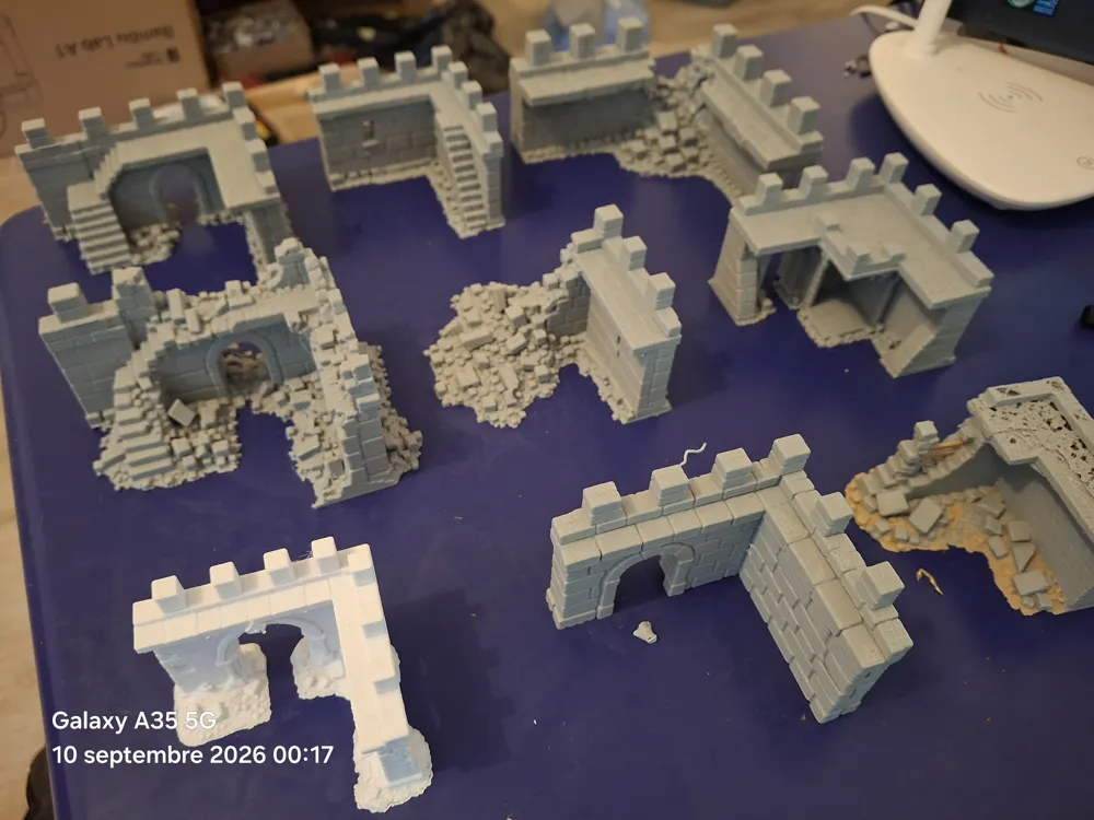 20 Medieval Corner Walls, Ruins, Stairs, Gates, photo 3 of 4 - 20 Medieval Corner Walls, Ruins, Stairs, Gates Miniatures