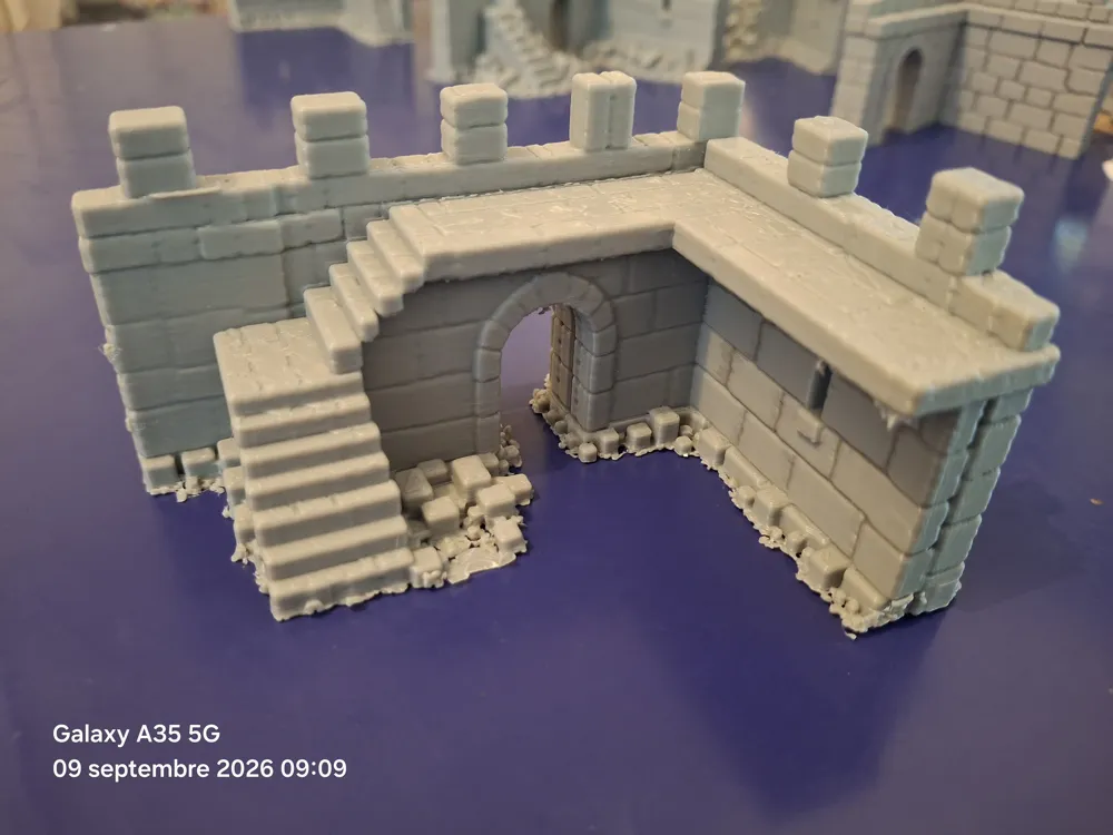 20 Medieval Corner Walls, Ruins, Stairs, Gates, photo 4 of 4 - 20 Medieval Corner Walls, Ruins, Stairs, Gates Miniatures