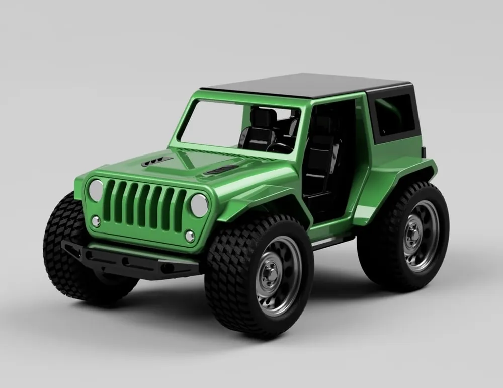 2-door JEEP Wrangler with removable HARDTOP, photo 4 of 4 - Truck, Bus & Tractor Models, 4x4