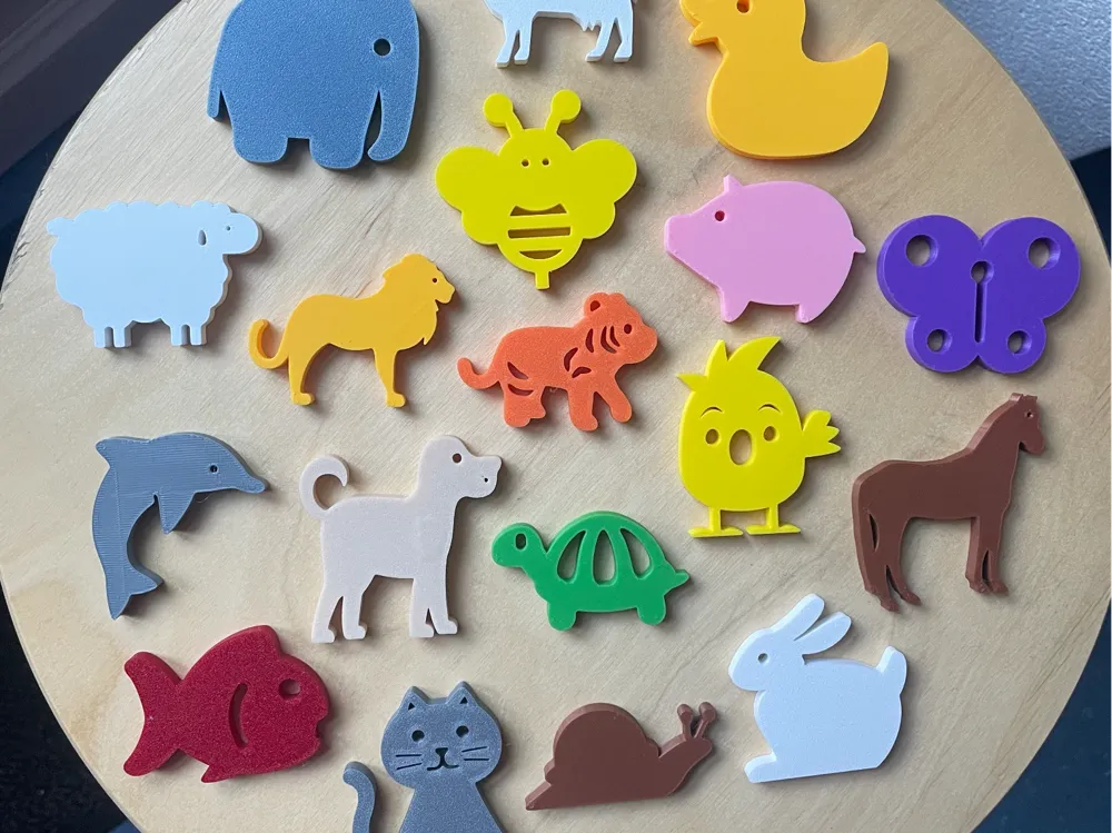 Set di Animaletti 2D per Bambini, Gioco Educativo, photo 3 of 4 - Set di Animaletti 2D per Bambini, Gioco Educativo Kids & Baby