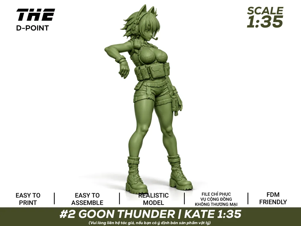 #2 GOON THUNDER | KATE, 1:35 SCALE FIGURE, photo 3 of 4 - #2 GOON THUNDER | KATE, 1:35 SCALE FIGURE Miniatures
