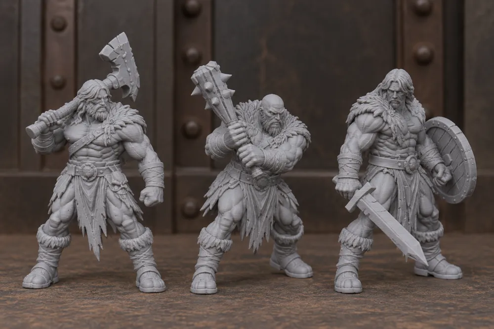 3 barbarians, photo 2 of 4 - 3 barbarians Miniatures