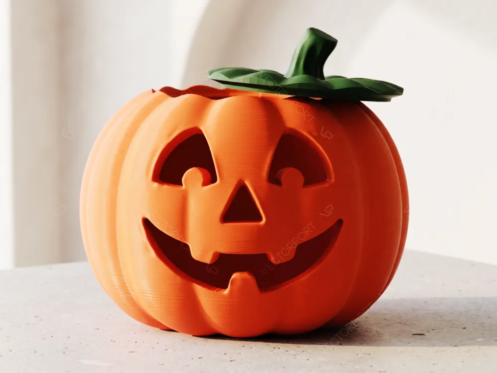 Jack-O'-Lantern Candy Bowl with Lid #078 - Decor, in stock in India