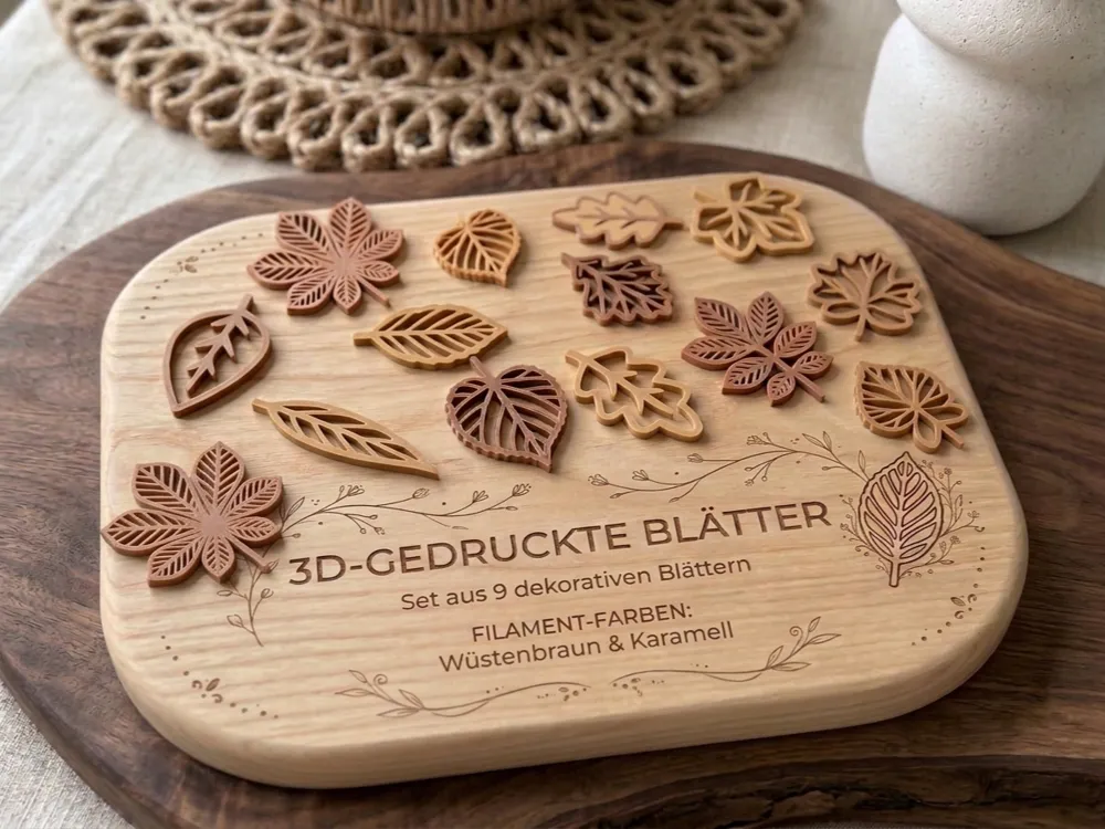 3D-Gedruckte Blätter / Decorative Leaf 9er Set - Decor, in stock in India