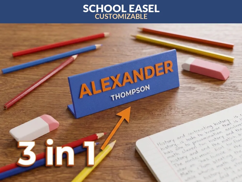 3-in-1 Customizable School Nameplate Parametric - Learning & Teaching, in stock in India
