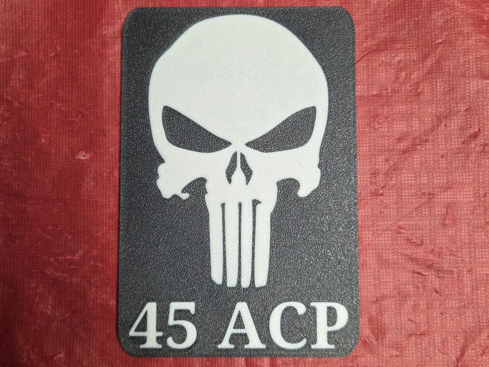 45 ACP Punisher badge for Ammo can - Brooches & Pin Badges, in stock