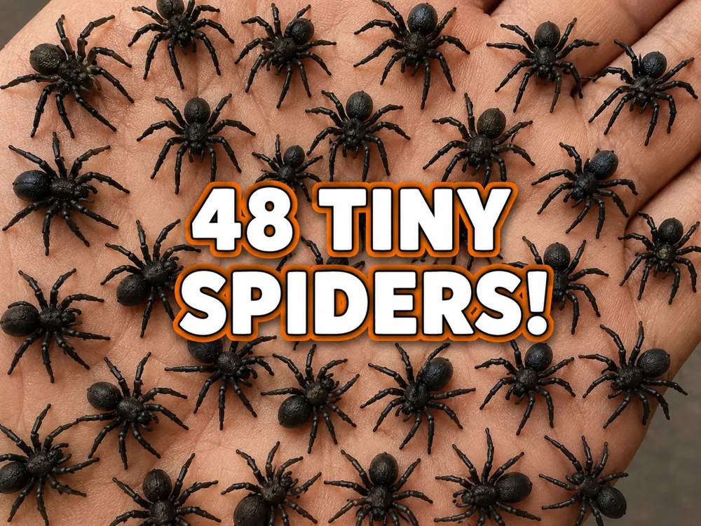 48 Tiny Spiders, Halloween Decoration, photo 4 of 4 - 48 Tiny Spiders, Halloween Decoration Gifts & Occasions