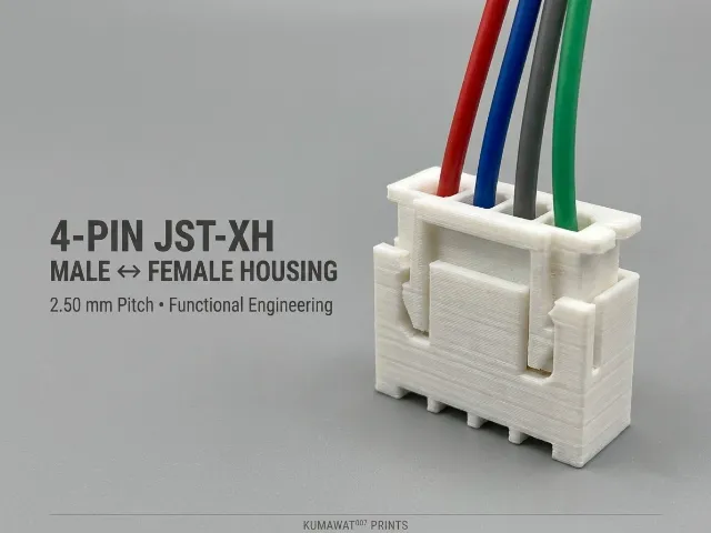 4-Pin JST-XH Connector Housing | 2.50mm Pitch - Electronics, in stock in India