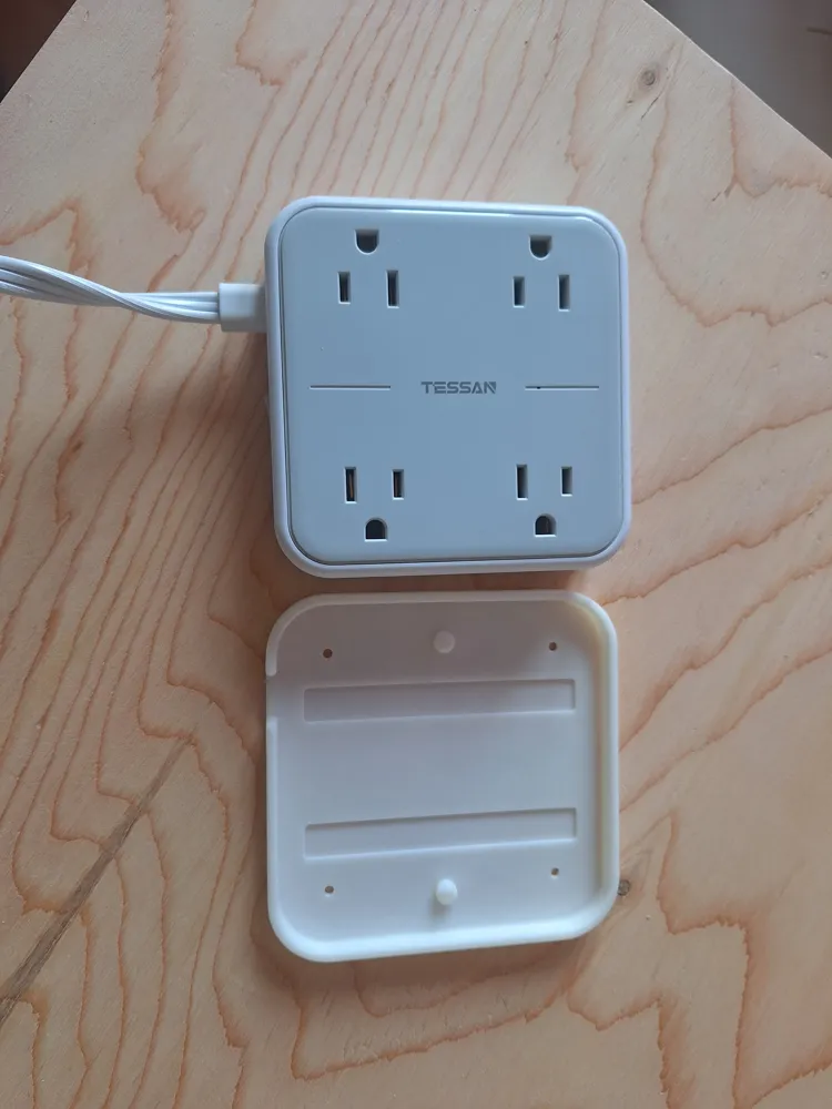 4-Port Power Strip Wall Mount, photo 4 of 4 - 4-Port Power Strip Wall Mount Household