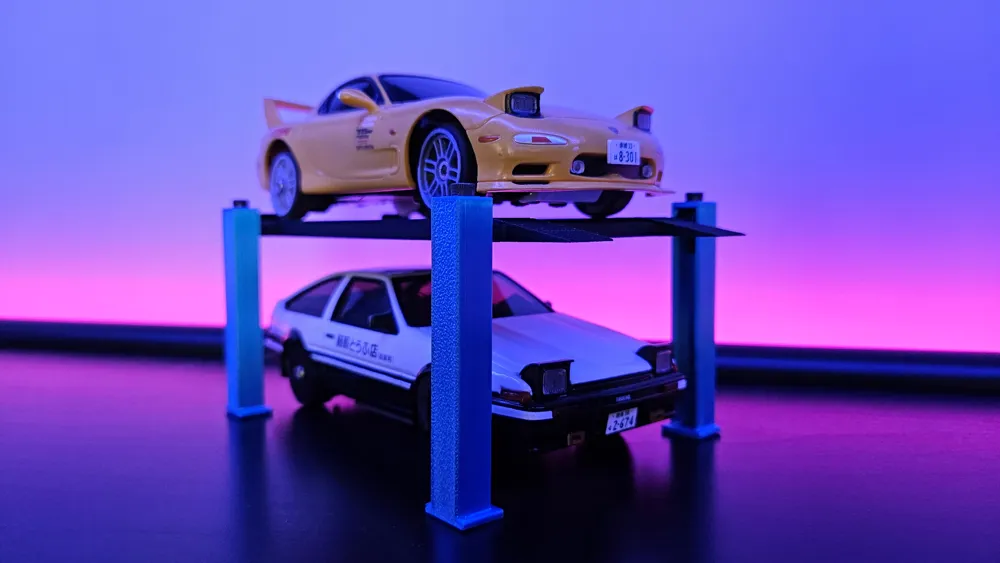 4 Post Storage Lift for 1:28 Model Cars / RC Cars, photo 2 of 4 - 4 Post Storage Lift for 1:28 Model Cars / RC Cars Miniatures