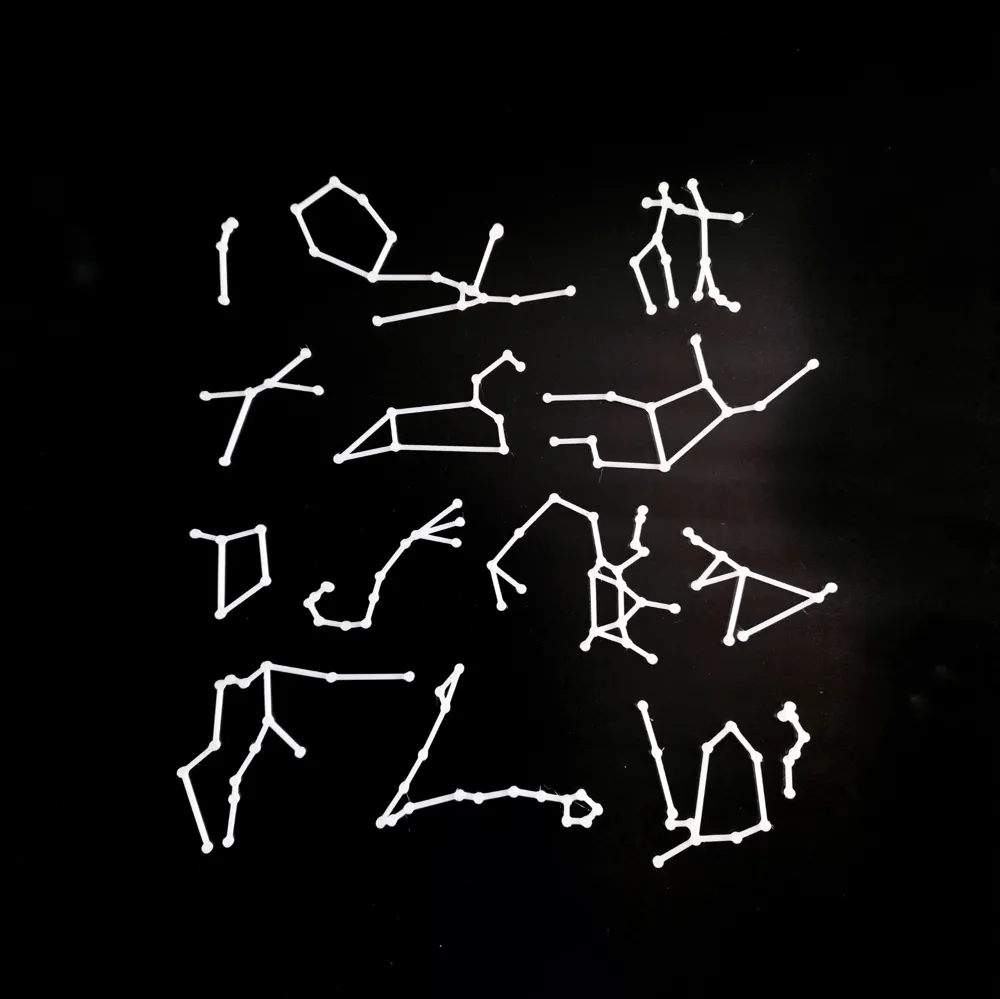 52 Constellations set in relief glow in the dark, photo 3 of 4 - Reliefs & 3D Wall Sculptures, room