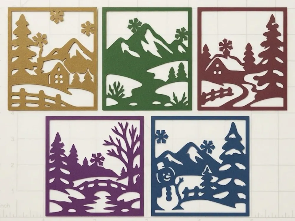 5 Winter Scenery Paper Cutting Collection