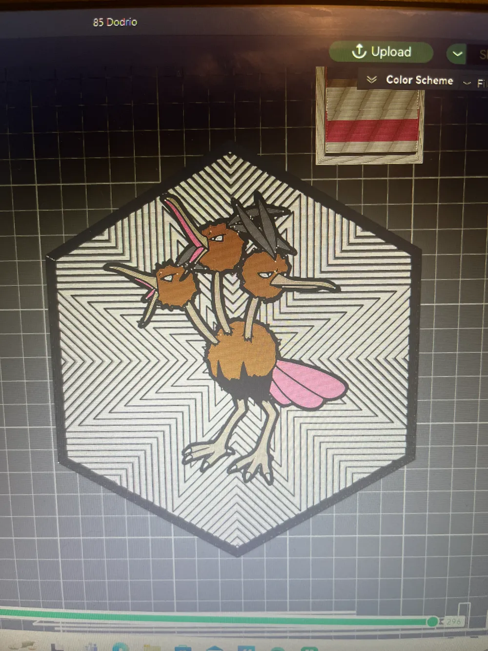 85 Dodrio Hex Wall Art, photo 2 of 4 - 85 Dodrio Hex Wall Art Art