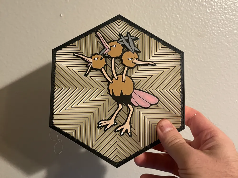 85 Dodrio Hex Wall Art, photo 3 of 4 - 85 Dodrio Hex Wall Art Art