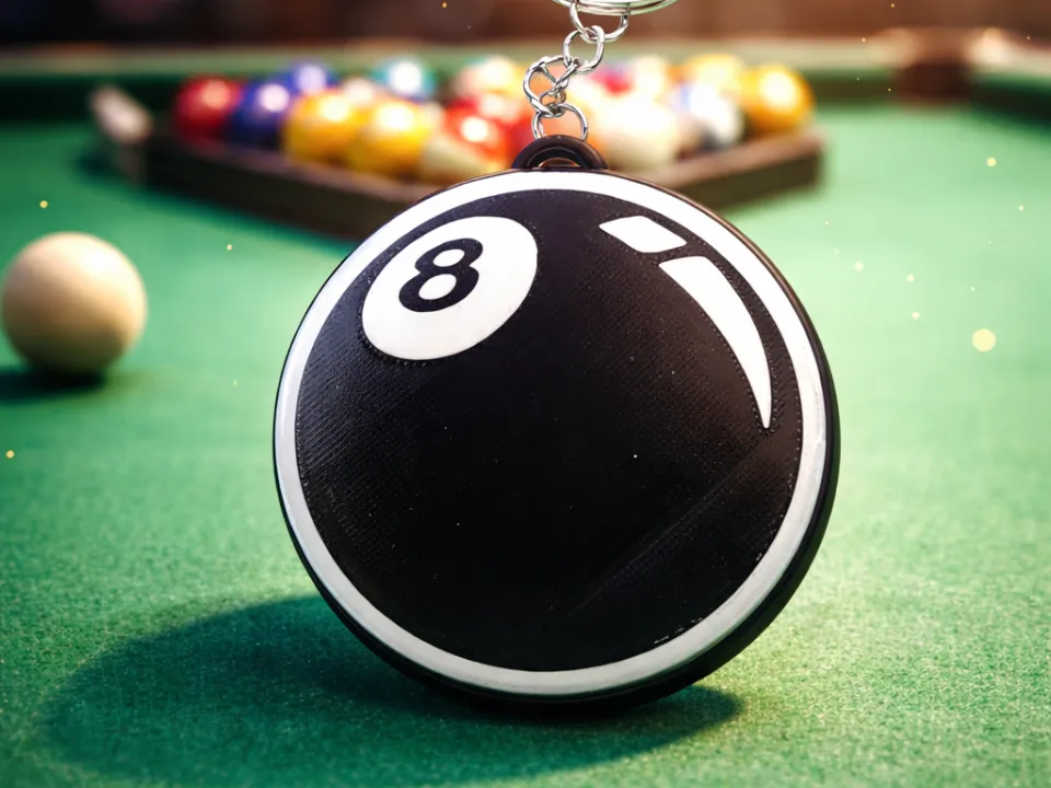 8-Ball Keychain, photo 4 of 4 - 8-Ball Keychain Generative Art