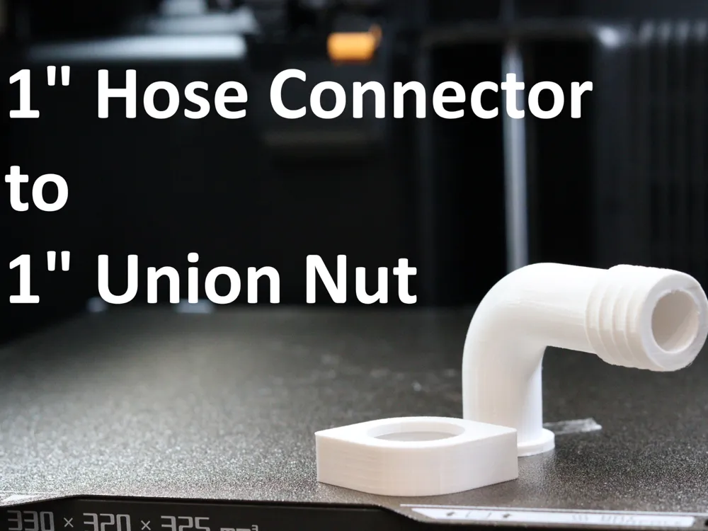 90° Angeled Hose Connector with Union Nut 1"