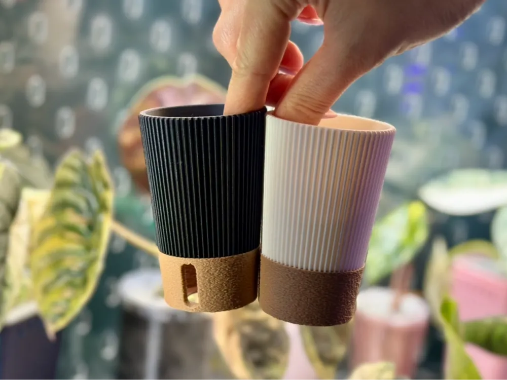90ml Cup Cover for Alocasia, Ribbed Algae Blocker