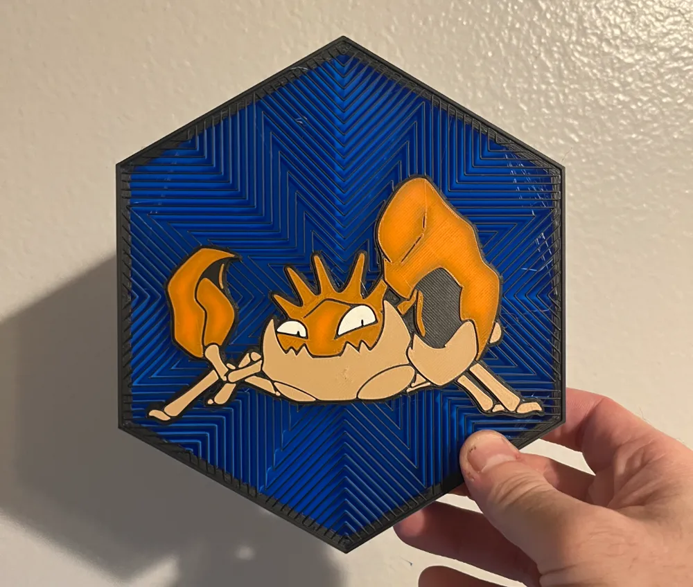 #99 Kingler Hex Wall Art - Art Pieces, in stock in India
