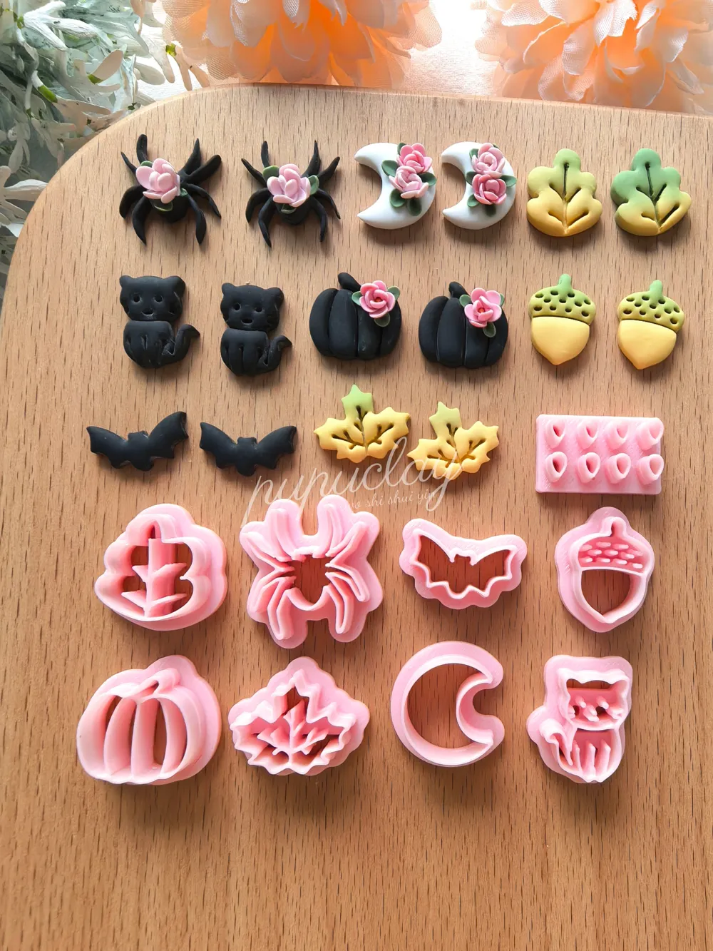 9pcs Halloween Mini Polymer Clay Cutter, photo 2 of 4 - 9pcs Halloween Mini Polymer Clay Cutter Hobby & DIY