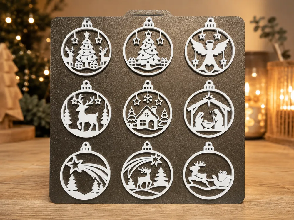 9 Weihnachtskugeln | 9 Christmas Ornaments - Decor, in stock in India