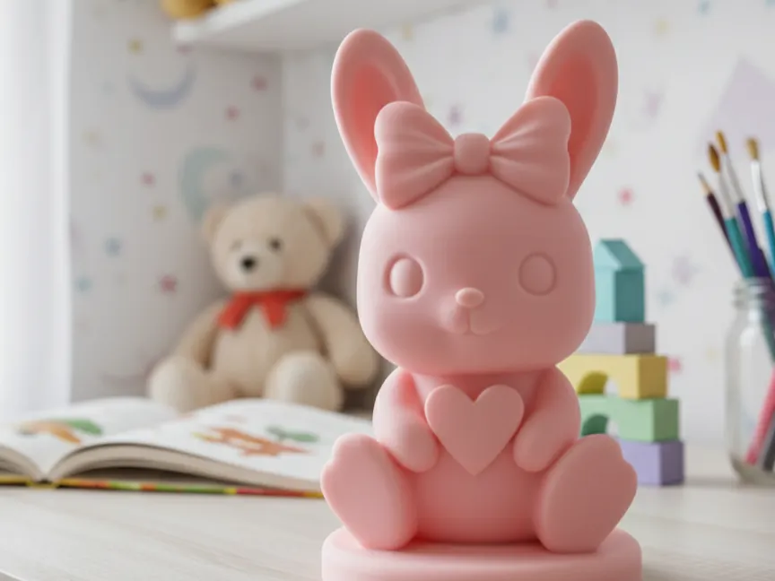Adorable Heart Bunny, Perfect Kids Room Decor