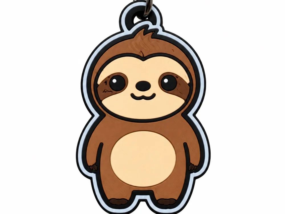 adorable sloth keychain, photo 4 of 4 - adorable sloth keychain Generative Art