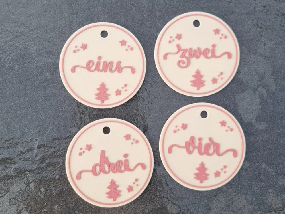 Advent Number Pendants, photo 3 of 4 - Advent Number Pendants Household