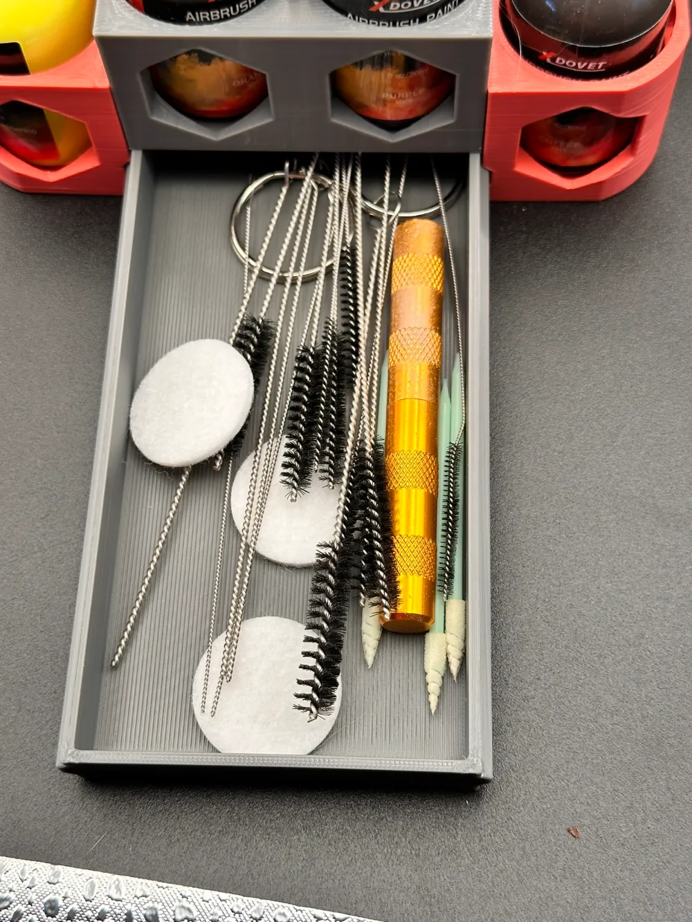 Airbrush Paint Caddy with Drawer, photo 4 of 4 - Airbrush Paint Caddy with Drawer Hobby & DIY