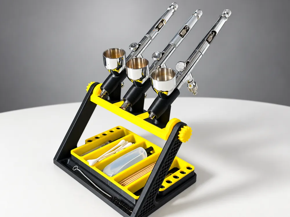 Airbrush Station, 3 Gun Holder & Tool Organizer, photo 3 of 4 - Airbrush Station, 3 Gun Holder & Tool Organizer Tools