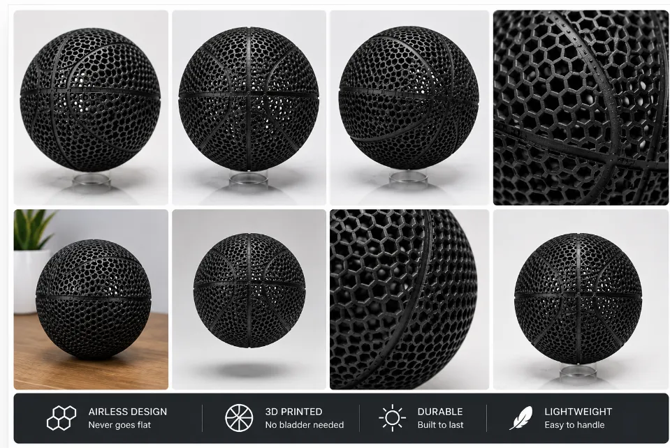 Airless Basketball, photo 2 of 2 - Airless Basketball Sports & Fitness