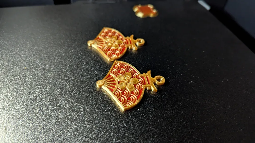 Aka Ogi Red Fan Earrings, photo 3 of 4 - Aka Ogi Red Fan Earrings Jewellery & Accessories