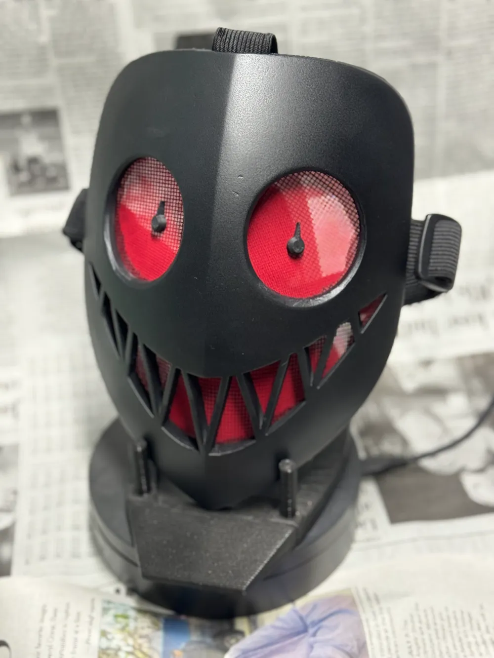 Alastor Expression Mask (Hazbin Hotel Inspired) - Demon & Creature Masks, in stock