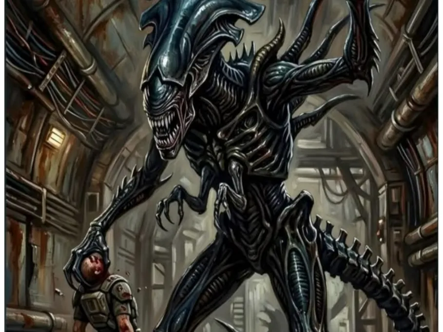 Alien Queen with Human Figure, photo 3 of 4 - Alien Queen with Human Figure Miniatures