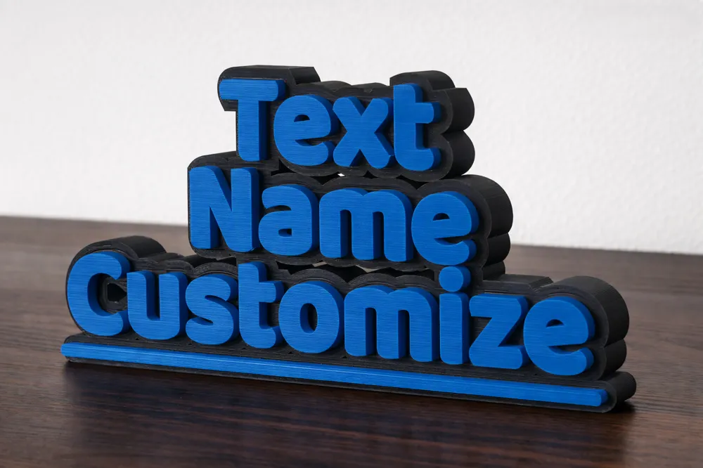 All Linked Three Lines Custom Nameplate Generator, photo 3 of 4 - Name Plates, customizable