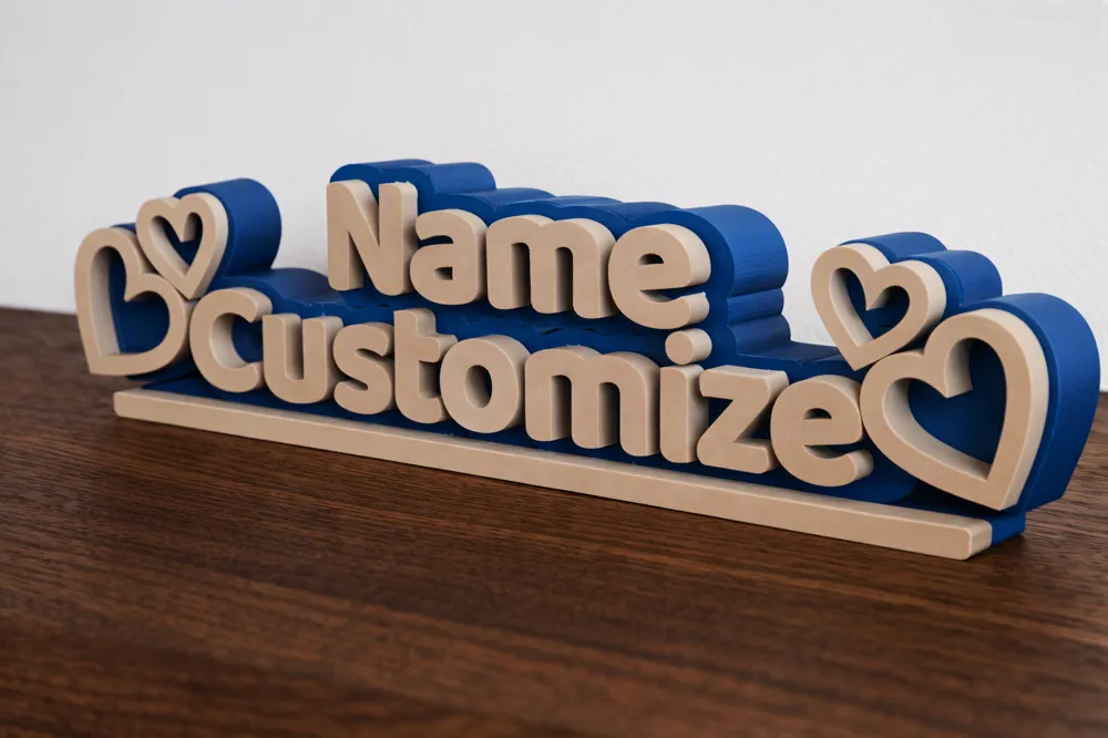 All Linked Two Line Custom Nameplate Generator, photo 4 of 4 - All Linked Two Line Custom Nameplate Generator Home Decor Items
