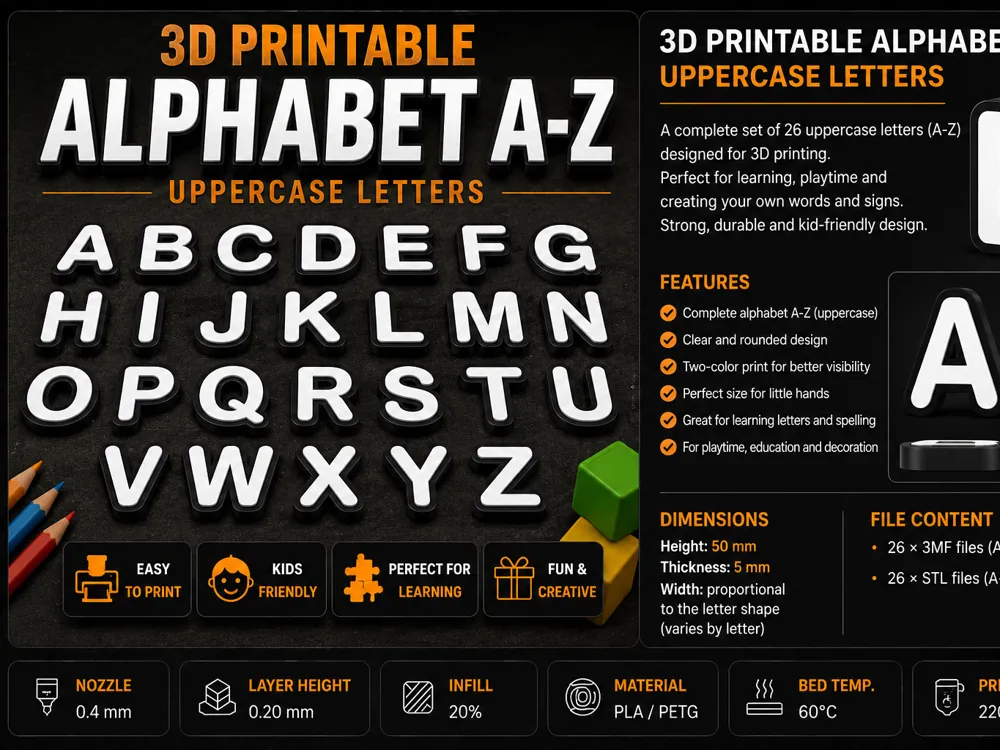 Alphabet A-Z, Uppercase Letters - Baby & Toddler Toys, in stock