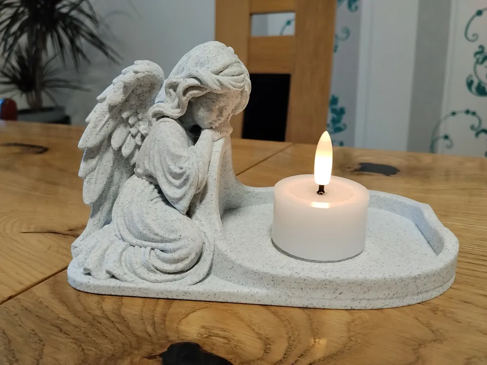 Angel Rosary & Candle Tray, photo 4 of 4 - Angel Rosary & Candle Tray Home Decor Items