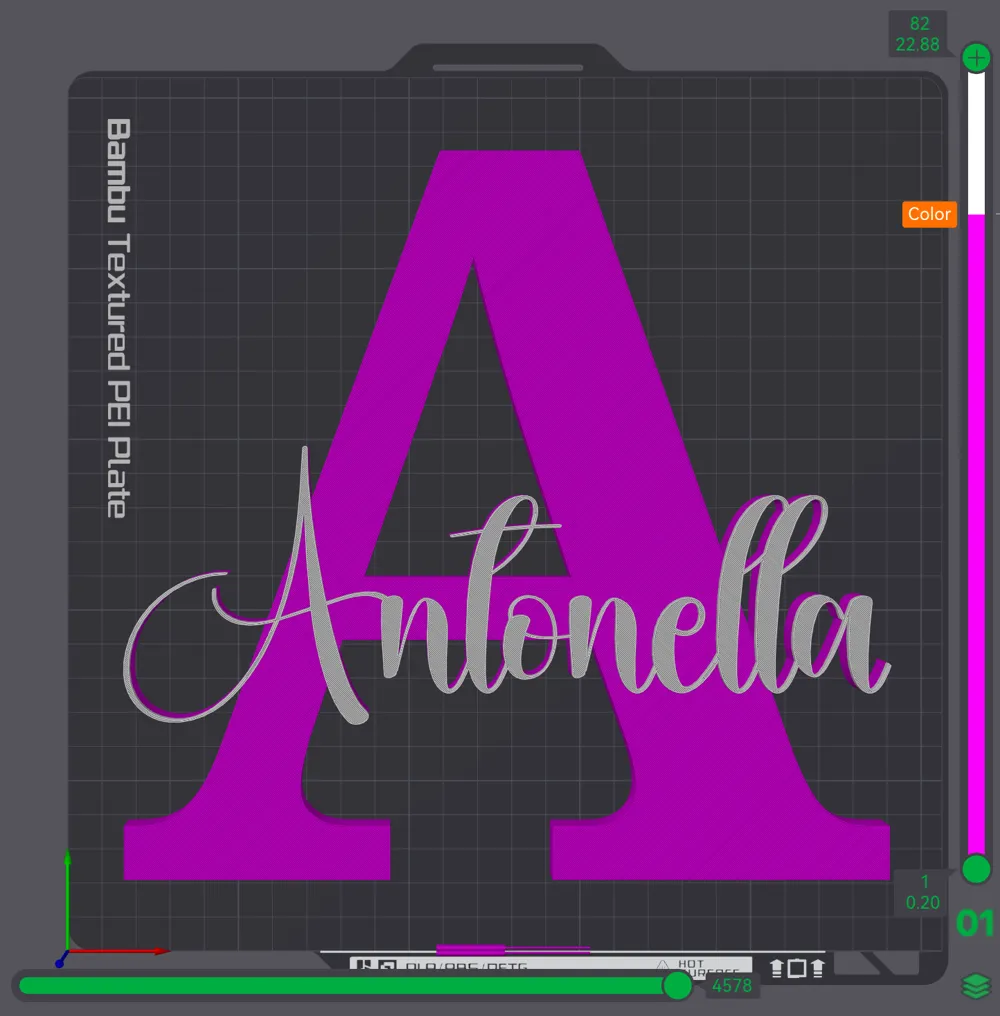 ANTONELLA name ornament sign nametag, photo 2 of 4 - Custom & Name Signs, name tag