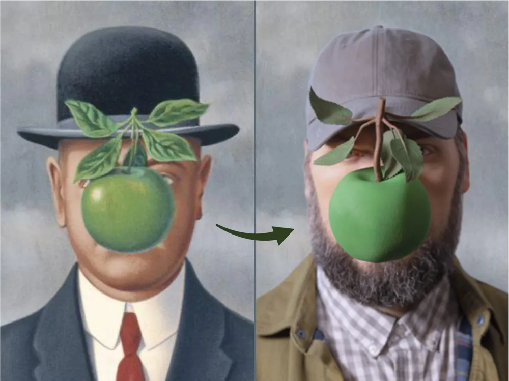 Apple Mask based on 'Son of Man'