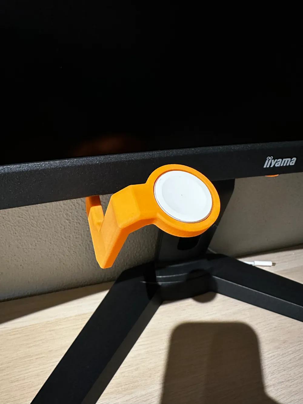 Apple Watch charger attached on monitor/display, photo 2 of 4 - Apple Watch charger attached on monitor/display Household