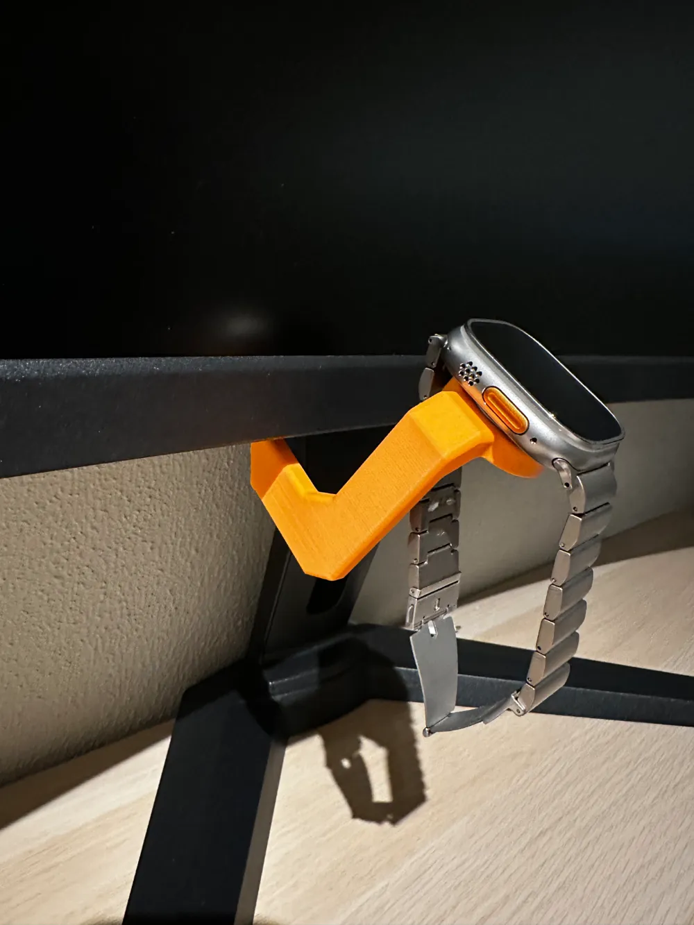 Apple Watch charger attached on monitor/display, photo 3 of 4 - Apple Watch charger attached on monitor/display Household