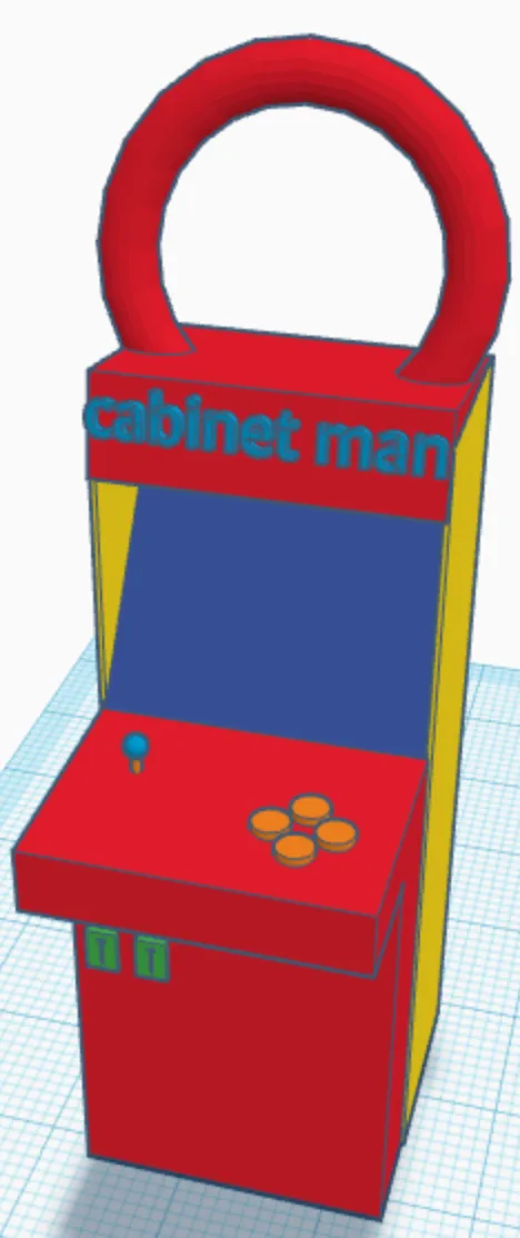 Arcade Machine Keychain, photo 2 of 4 - Arcade Machine Keychain Art